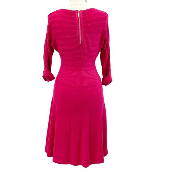 Eliza J Sweater Dress Womens Medium Ribbed Dopamine Preppy Minimalist Girly - Picture 2 of 12